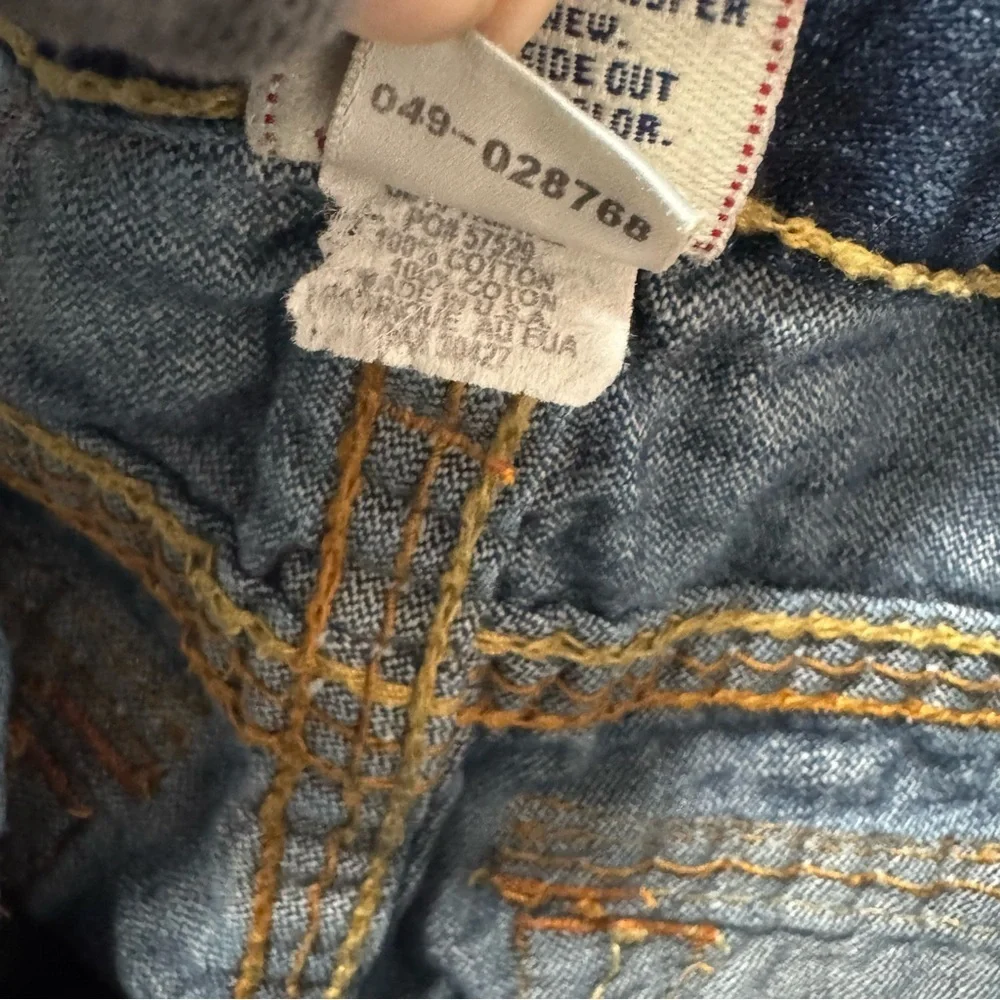 Vintage True Religion JOEY BIG T Men's 30x29 Embroidered Flap Pockets Jeans EUC
